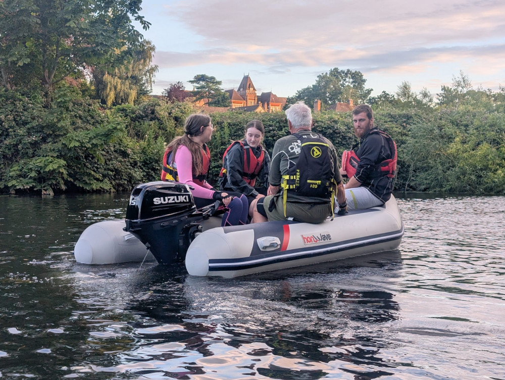 The new Honwave coaching and safety boat on the River Avon (image supplied)