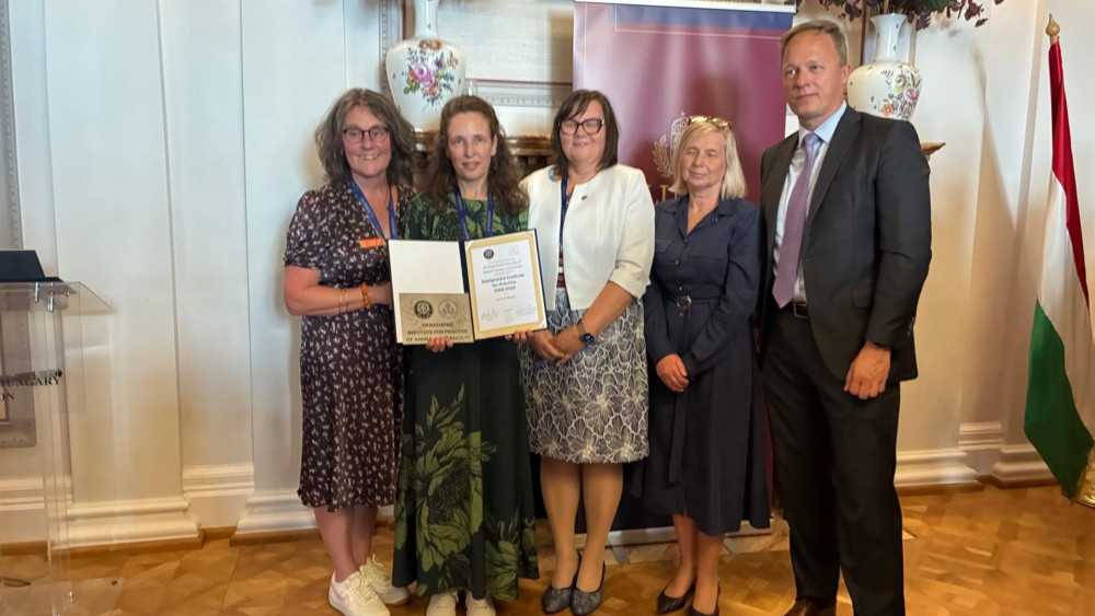 Small Steps receive their Award at the Hungarian Embassy (credit: Image supplied).