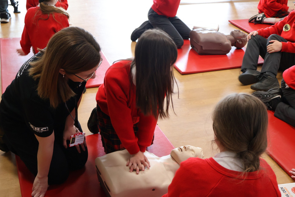 Laura in the classroom