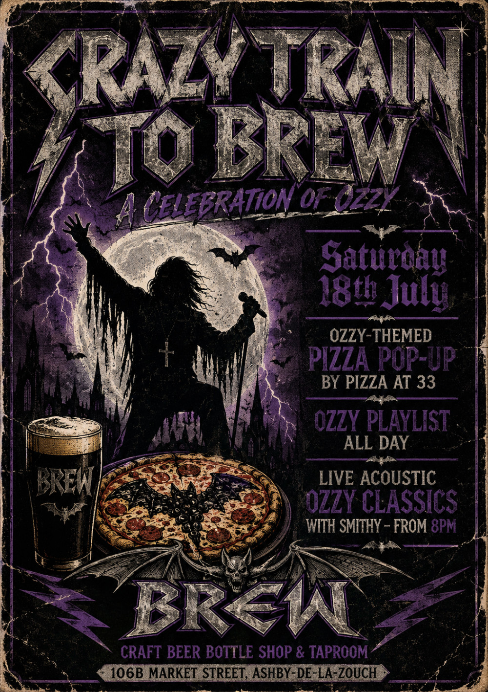 Ozzy Osbourne Event with Pizza & Music