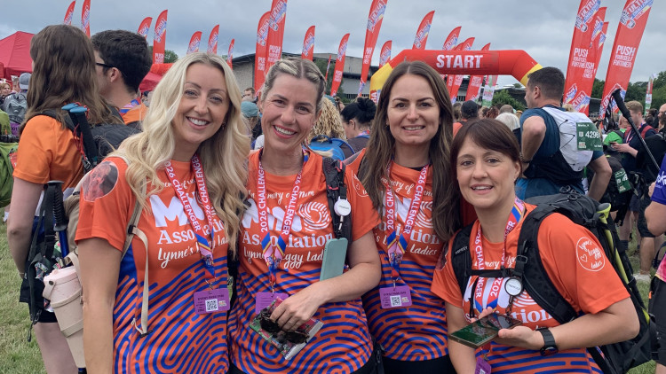 Gemma and friends before the Peak District Ultra Challenge (image via Nick Rewcastle)