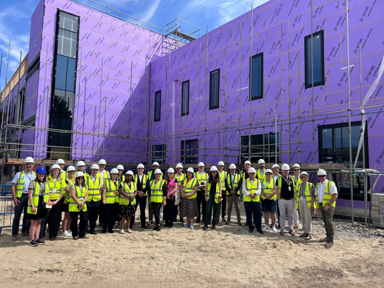 Dignitaries at the site visit.