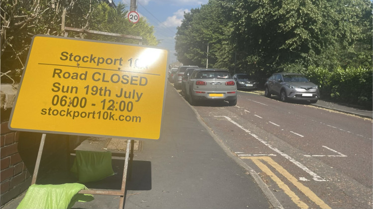 Road closures will be in place for the Stockport 10k on Sunday 19 July - here's the route the runners will be taking and the roads that will be closed (Image - Nub News)