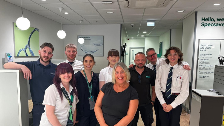Some of the friendly team at Stafford Specsavers (image via  Stafford Specsavers)