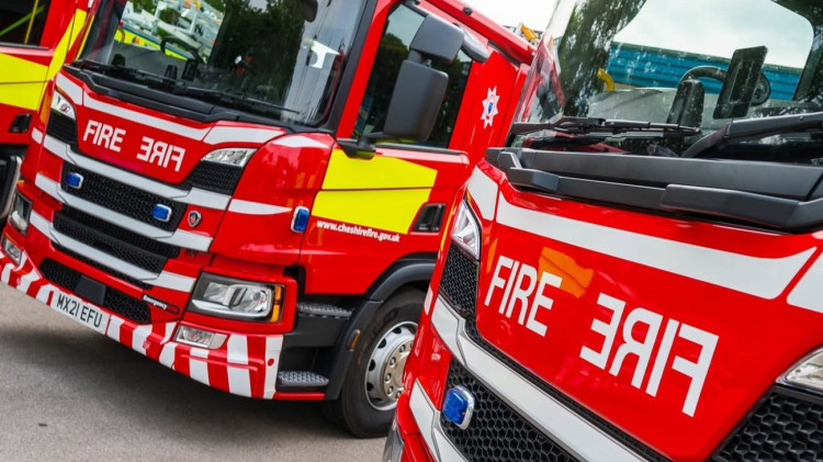 A man has been arrested on suspicion of arson following a fire in Congleton (Credit: CFRS)