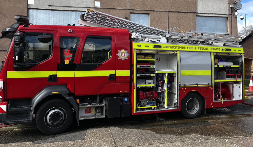 Firefighters attended a fire at a home on Albert Street in the Saltisford area of Warwick this afternoon (images via Nub News)