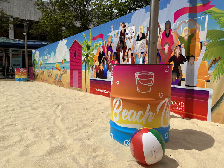 The beach will return to Theatre Square from 18 July until 31 August (image supplied)