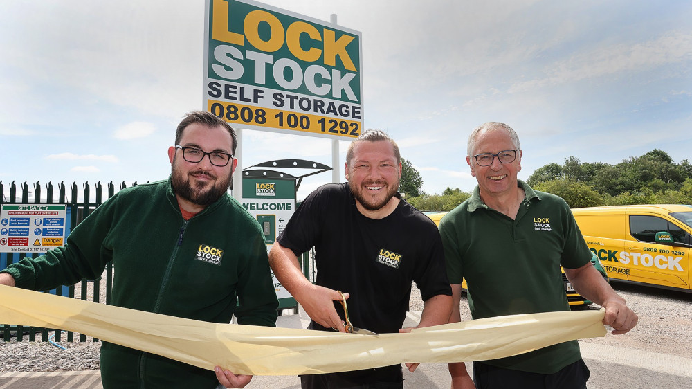 (L-R) Ollie Beech, marketing and communications manager for Lock Stock, Richard Warner, site manager and Rob Jones (image via Lock Stock Self Storage / Phil Blagg Photography)