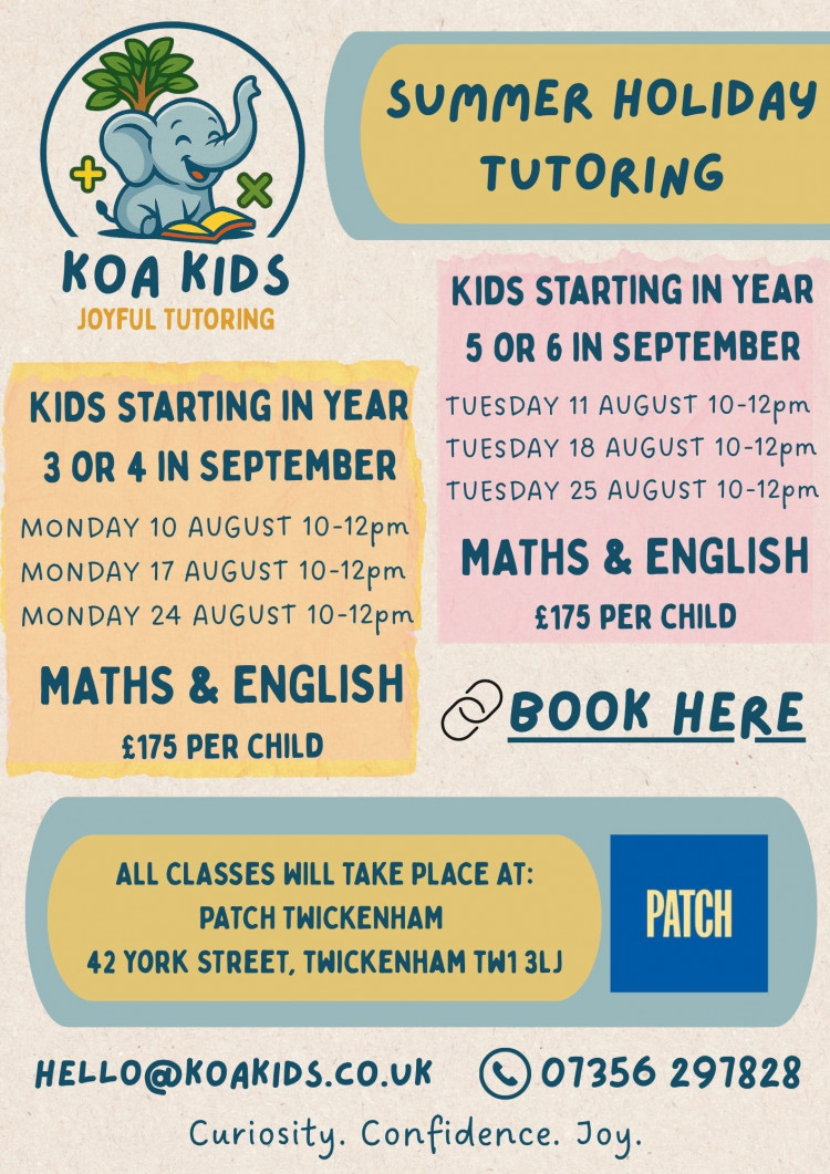 SUMMER HOLIDAY PRIMARY TUTORING
