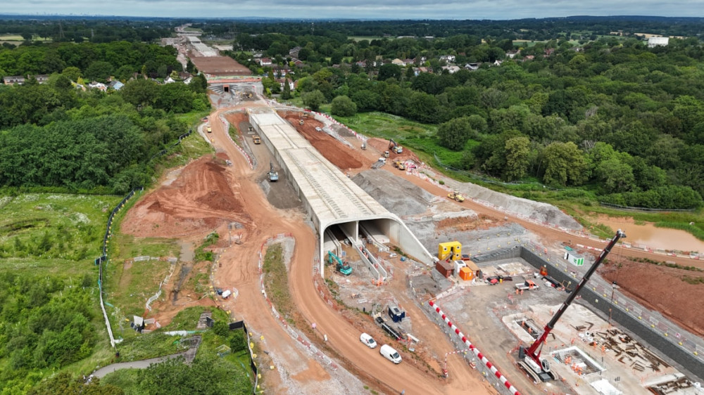 The HS2 tunnel in Burton Green (image via HS2)