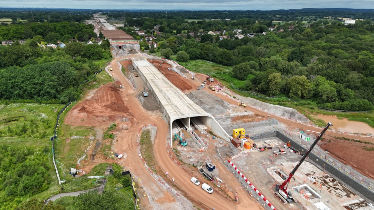The HS2 tunnel in Burton Green (image via HS2)