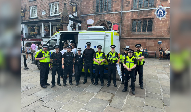 'Operation Vigilant' took place on Saturday 11 July in Chester city centre (Image via: Cheshire Constabulary)
