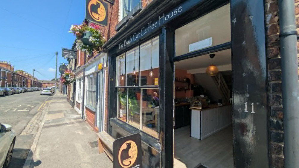 Police are appealing for witnesses after cash was stolen from the Black Cat Cafe in Sandbach. (Photo: Nub News) 