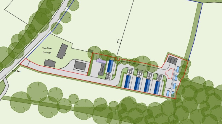 A site plan of the travellers site in Box Trees Road near Dorridge (Image: LDRS)