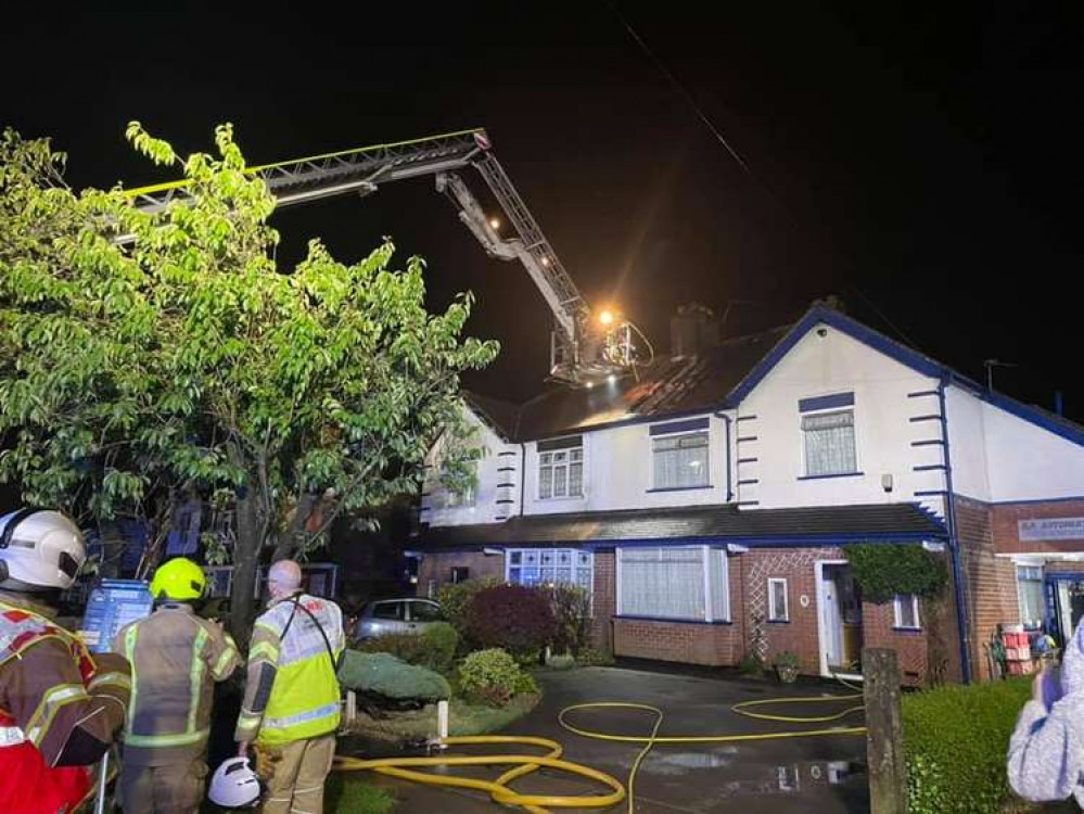 Coalville fire fighters were called out to a house that had been struck by lightning last month. Photo: Leicestershire Fire and Rescue Service