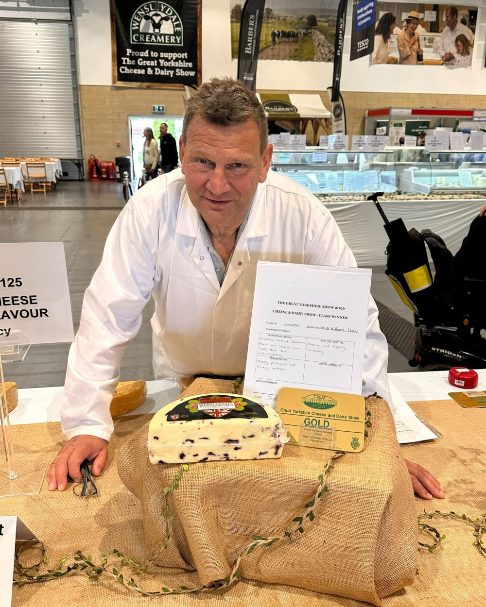 David Williams Cheese won Gold for their Wensleydale and Cranberries cheese at a county show this week. (Photo: Godfrey C. Williams & Son) 