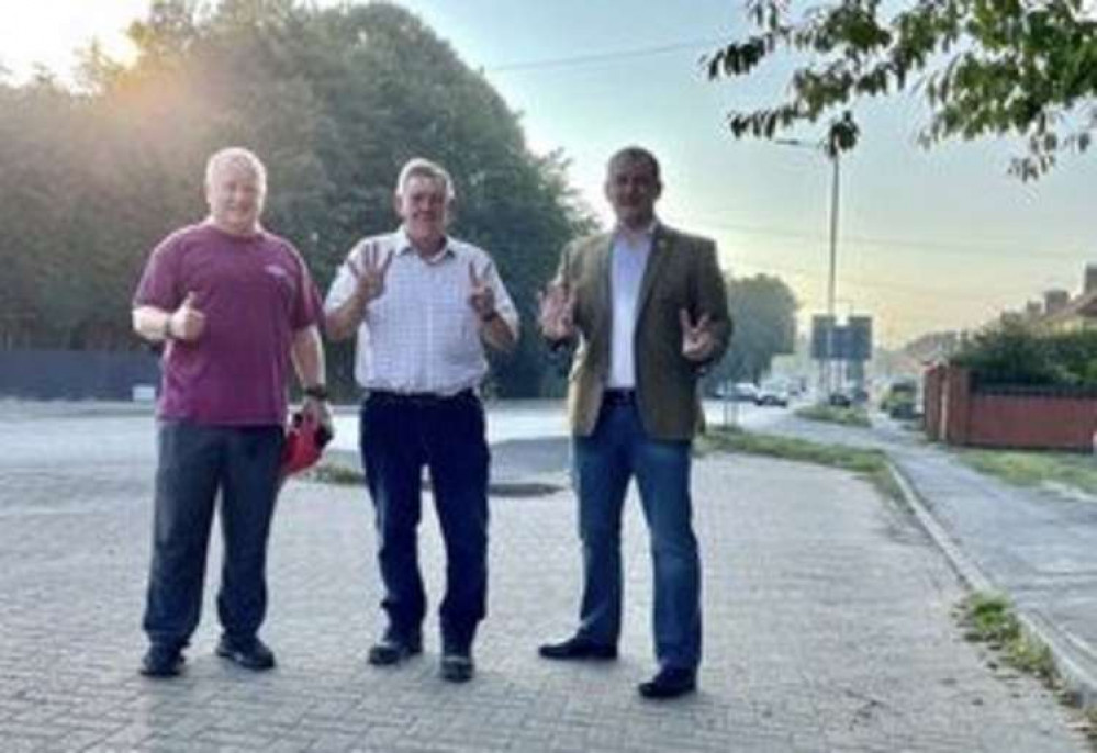 Coalville Councillors Keith Merrie, Tony Gillard and Craig Smith