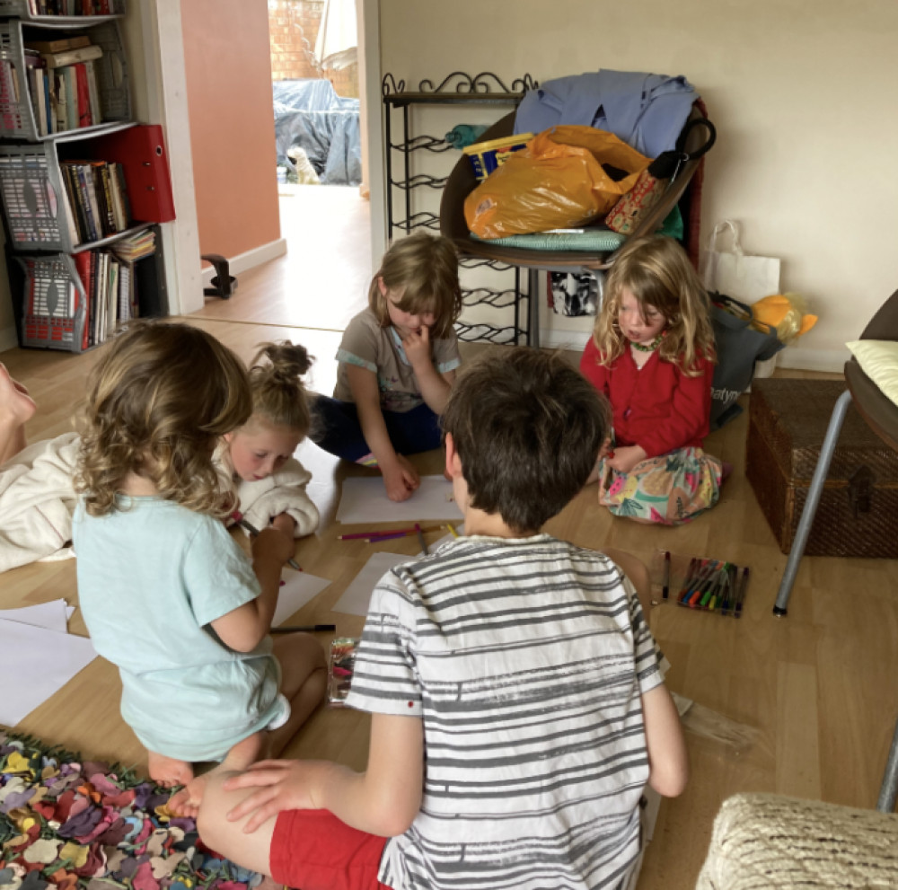 Children in a Creative Clubs session (image supplied)