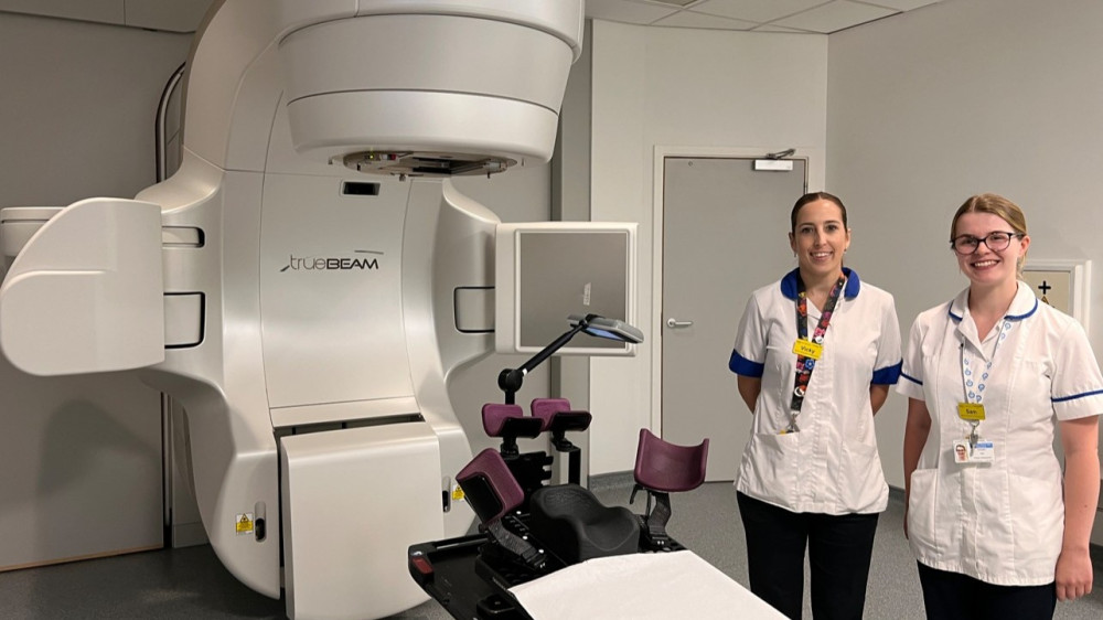 Staff from UHNM's Radiotherapy Department (image via UHNM)