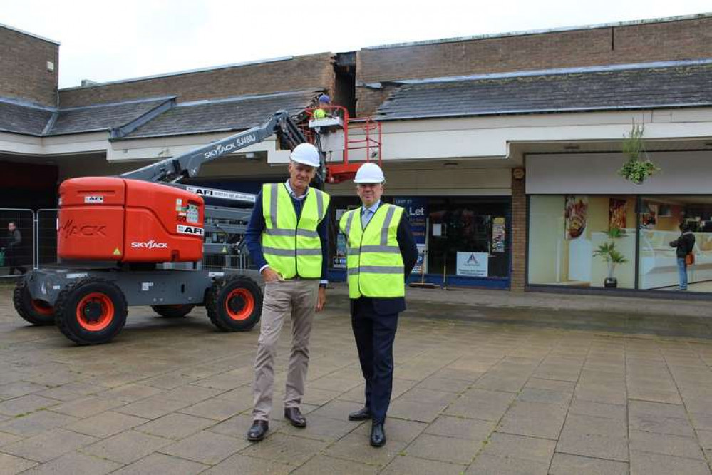 Council leader Richard Blunt has been to take a look at the demolition work taking place