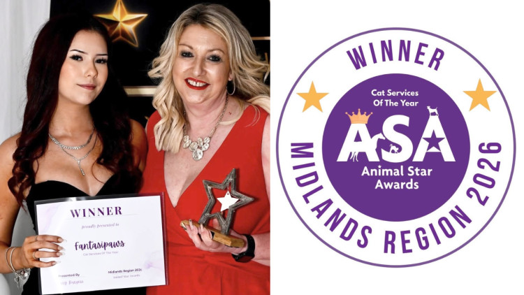 Kim Rawlinson (right) and daughter, Kristen, receiving award (image via Kim Rawlinson)