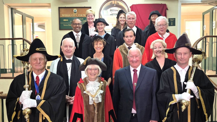 Former Wells Town Crier Len Sweales has been made a Freeman of the City after 25 years of civic service and charity support. (Photo: Wells City Council) 