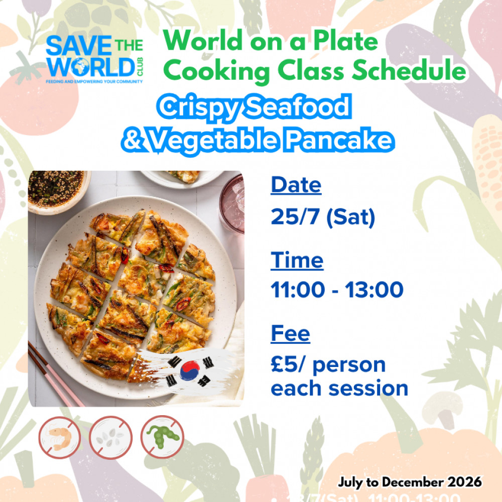 World on a Plate - Crispy Seafood & Vegetable Pancake