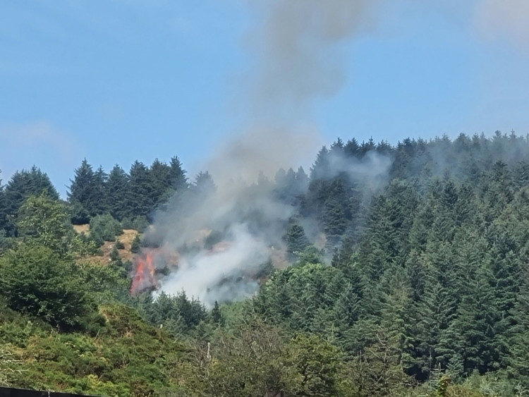 Cheshire Fire and Rescue Service are currently at the scene of a woodland fire in Macclesfield Forest (Credit: Dom Farley)