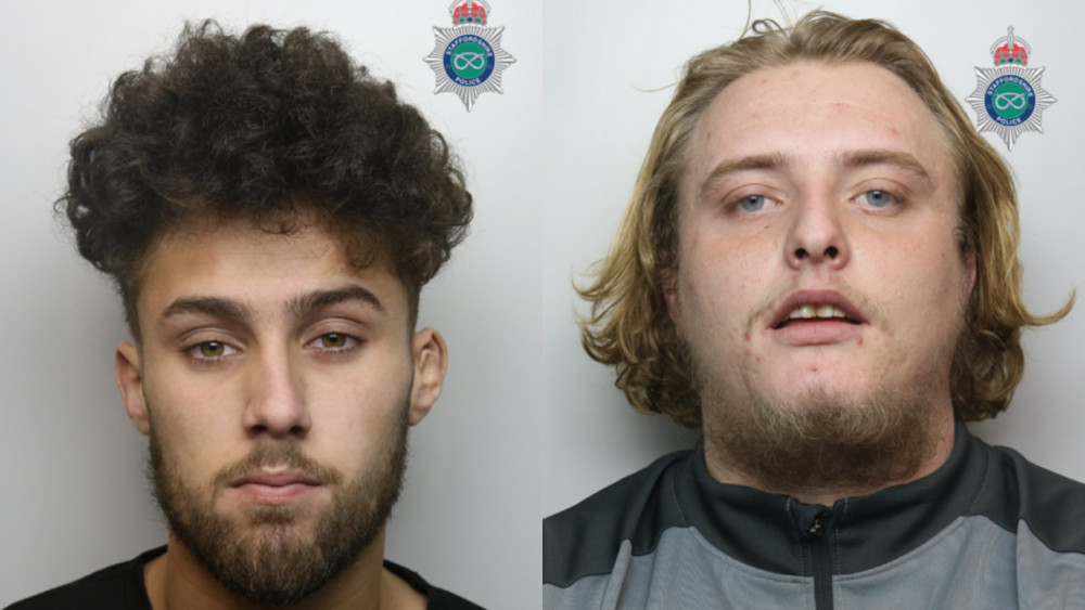 Bryon Baines (left) and Lennon Mutch (right) were sentenced at Stoke-on-Trent Crown Court (images via Staffordshire Police)