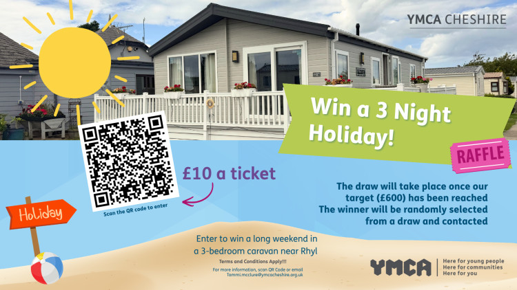 YMCA Cheshire is giving supporters the chance to win a three-night break in Rhyl (Photo: Just Giving).