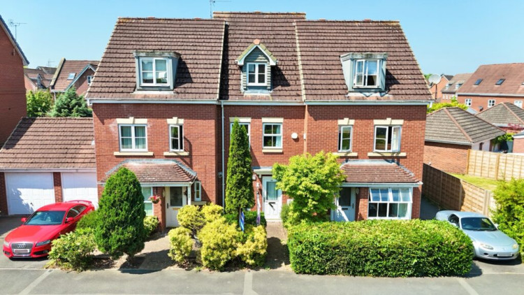 The modern three-bedroom terraced house on Hawksey Drive, Nantwich (Photo: James Du Pavey).