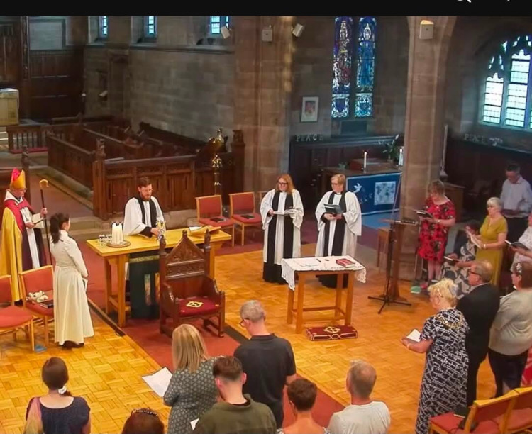 A service was held at St Mary Magdalene's Church in Crewe Road to welcome the new vicar, the Rev Joe Smith. (Photo: St Mary's Church, Alsager) 