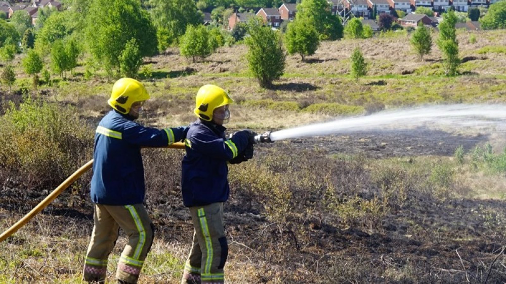 Crews were called to Park Hall Country Park following reports of a fire (image via Staffordshire Fire and Rescue Service)