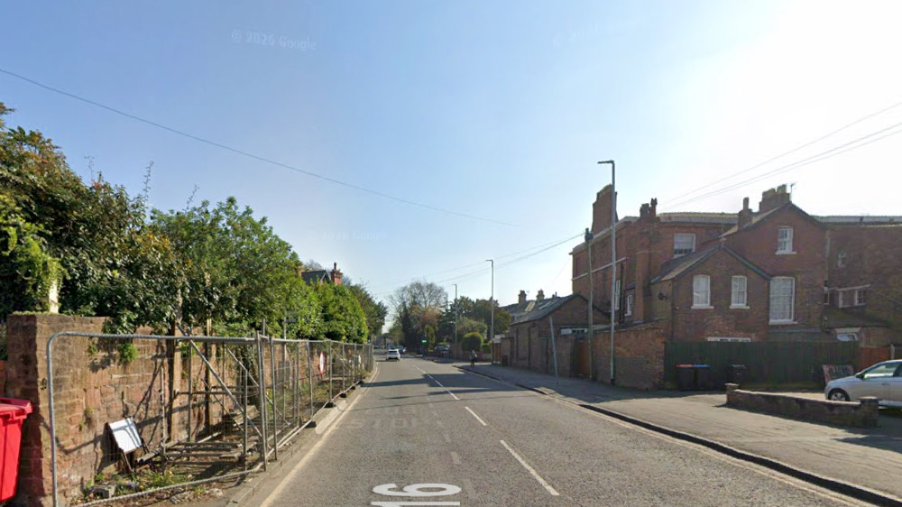 A three section of the wall at the rear of Victoria Court collapsed onto the public footway (Image via: Google)