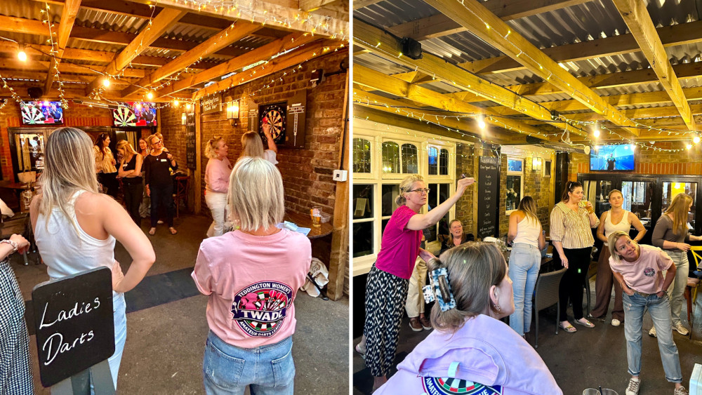 The Teddington Women's Amateur Darts League playing at The Prince Albert pub in Twickenham (credit: Image supplied).