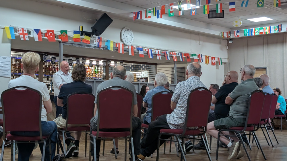 Public meeting at Baddeley Green Club (image via LDRS)