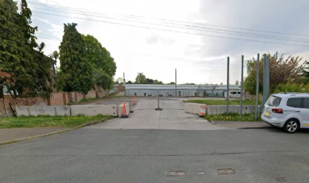 Car Park Styal Road access (Photo from Planning Meeting) 