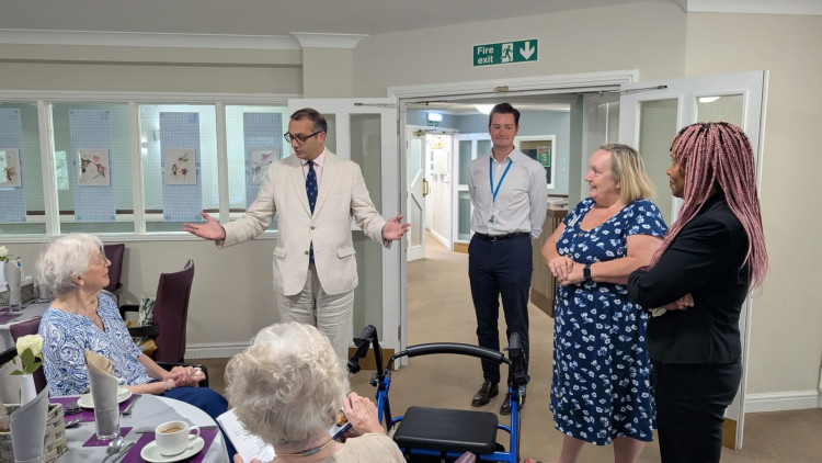 The MP spoke with residents about their experiences and lives (Image Supplied)