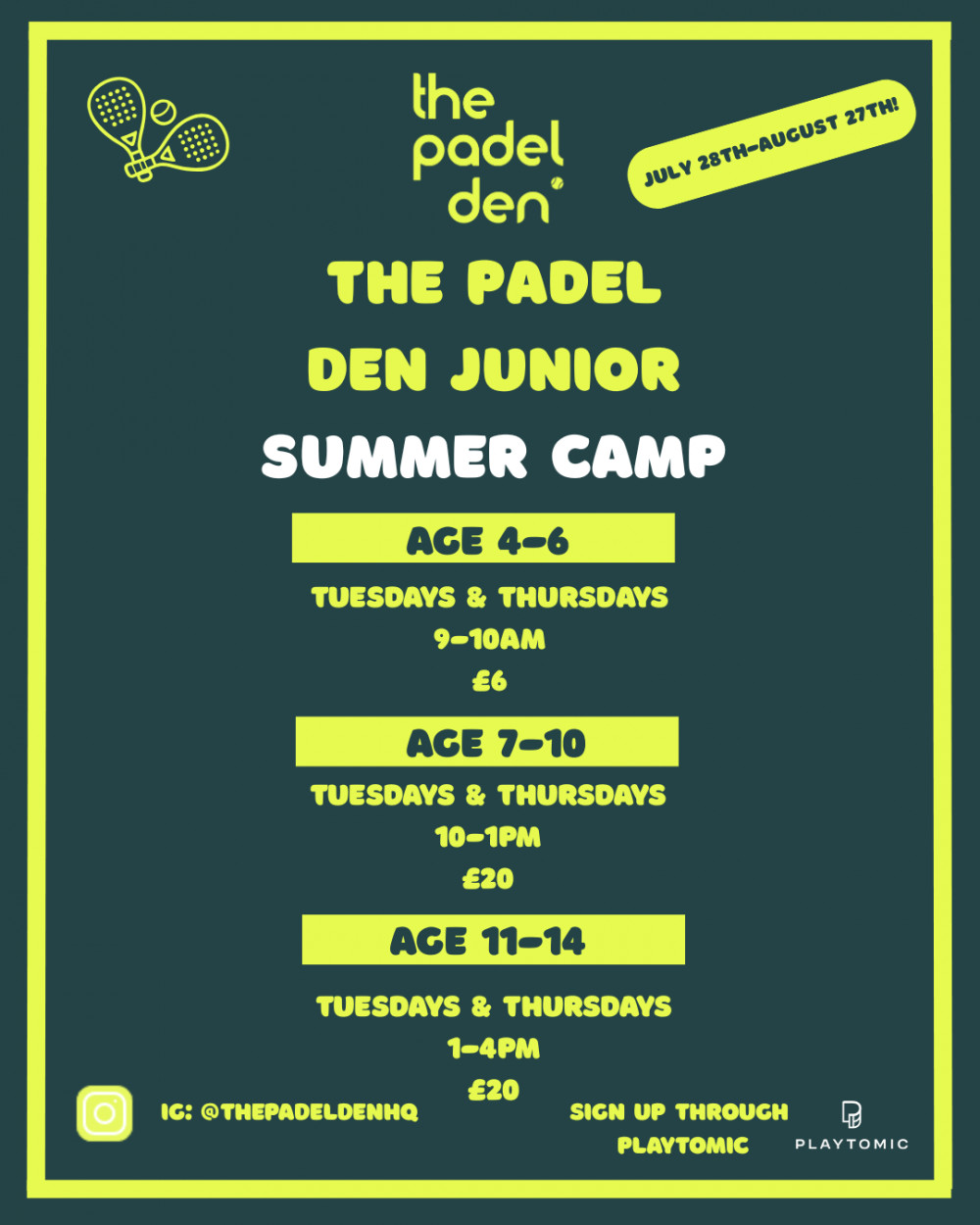 Summer Padel Camps