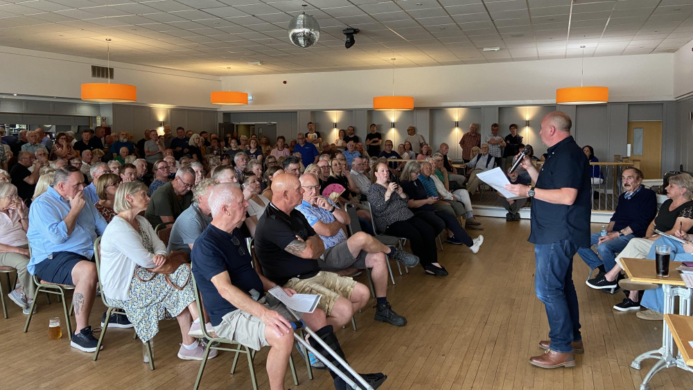 Lightwood Community Group chair David Evans addresses a public meeting on Stoke-on-Trent's local plan (image via Phil Corrigan - LDR)