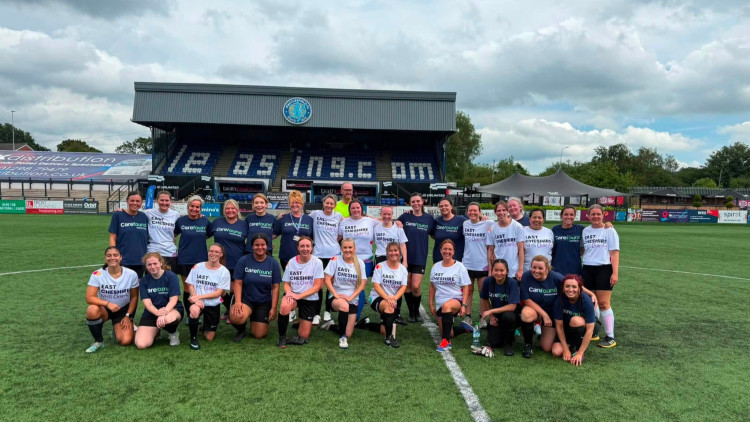 Carers and NHS nurses faced off in an annual charity football match (Credit: Supplied)