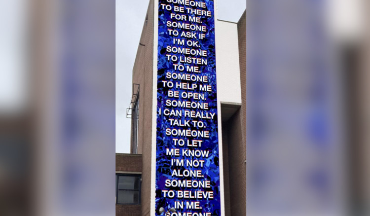 A concept design of the artwork which seeks to raise awareness of men's mental health (Image via: Planning application)