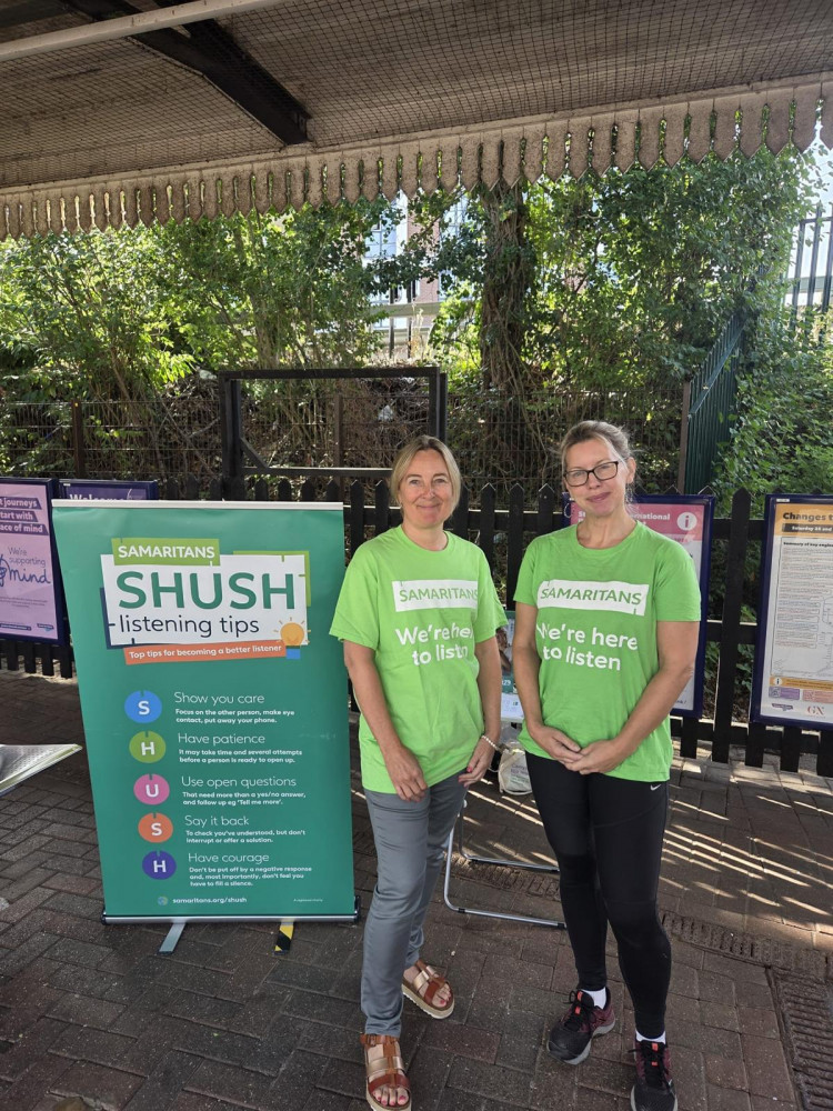 Samaritans Volunteers at the station for Samaritans Awareness Day