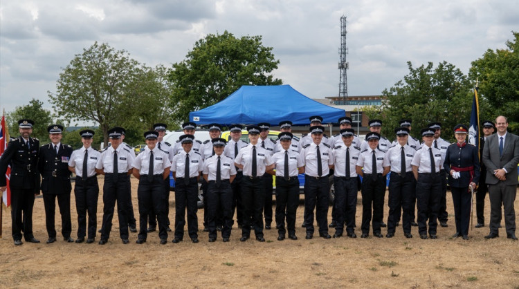 Family, friends and colleagues gathered to celebrate the officers’ achievements 