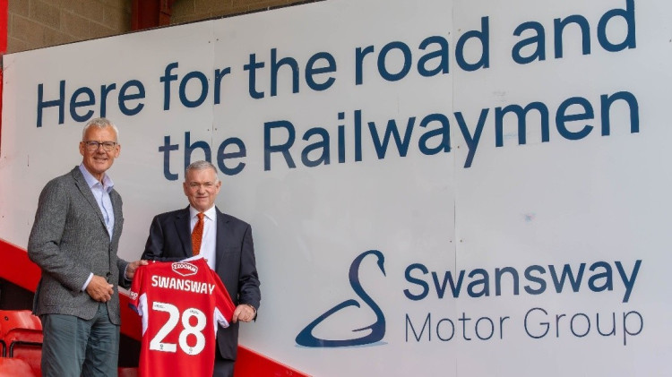 Swansway Motor Group has renewed its partnership with Crewe Alexandra FC to the end of the 2027/28 season (Photo: Swansway).