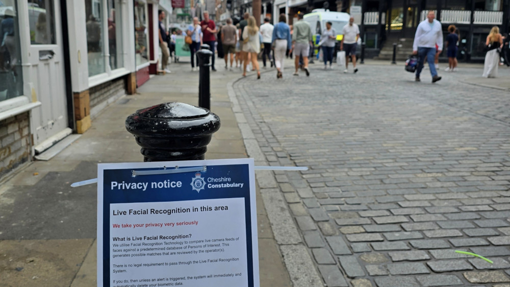 Cheshire Police has completed its second LFR deployment in the city centre as part of Operation Vigilant (Image via: Cheshire Constabulary)