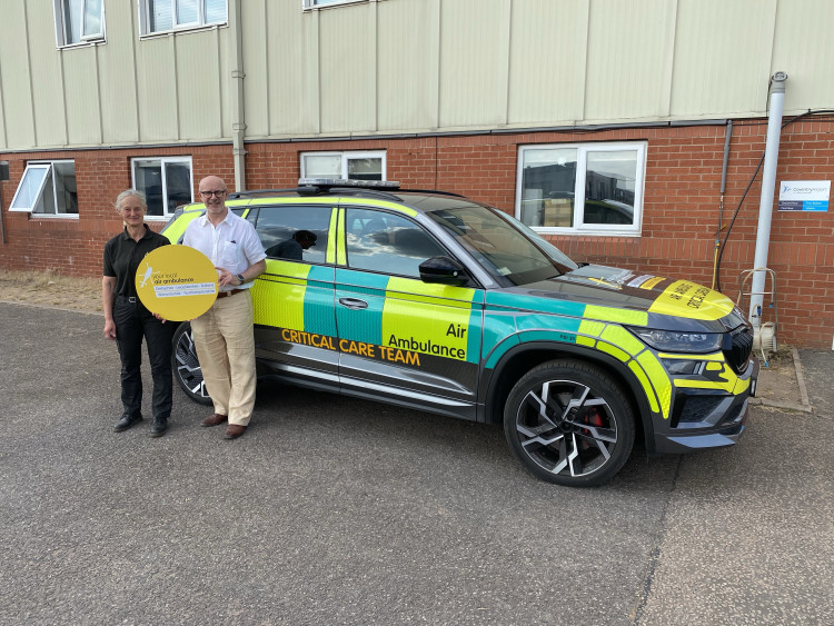 MP Matt Western discussed plans for a new airbase for The Air Ambulance Service in Catthorpe (image supplied)