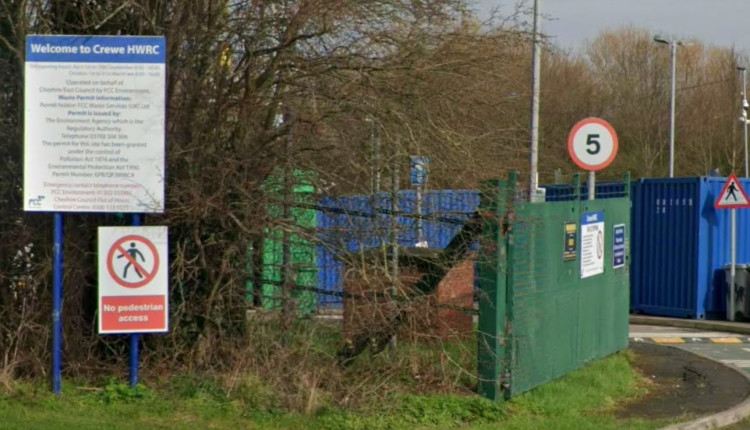 Plans to introduce a seven-day-a-week booking system at Crewe’s tip look set to be scrapped (Photo: Google).