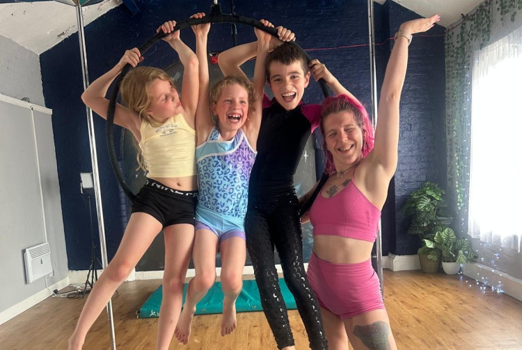 Cosmic Aerial Arts in Macclesfield are looking to challenge pole fitness misconceptions this summer with child-friendly classes (Credit: Supplied)