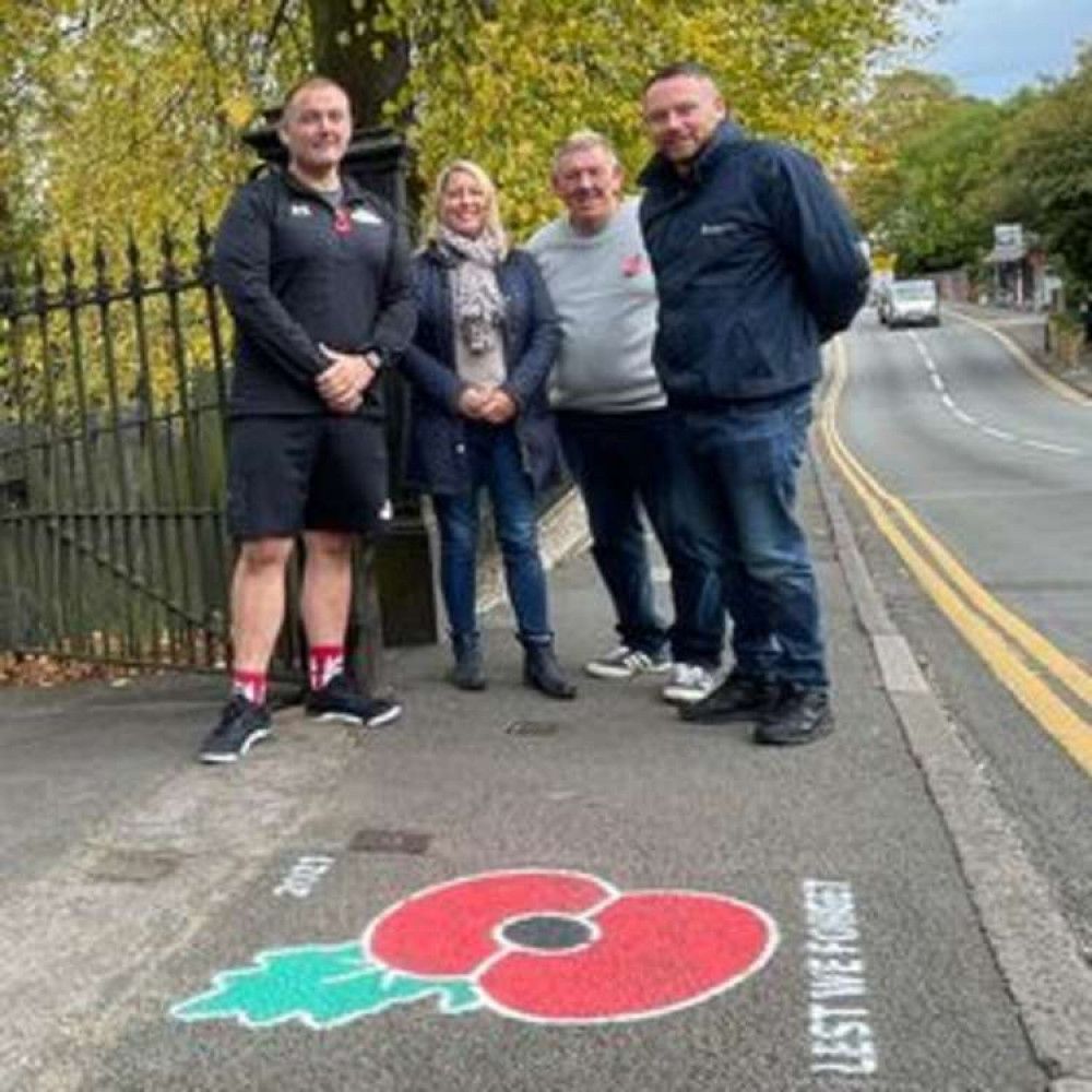 Original design by Cllr Stuart Gillard in 2020,  sponsored by Cllr Stuart Gillard,  Tony and Louise Gillard and  Craig Smith from Stealth Gym and  Lisa Collins Totally Balanced Accounts Whitwick. (Lisa not in photo )